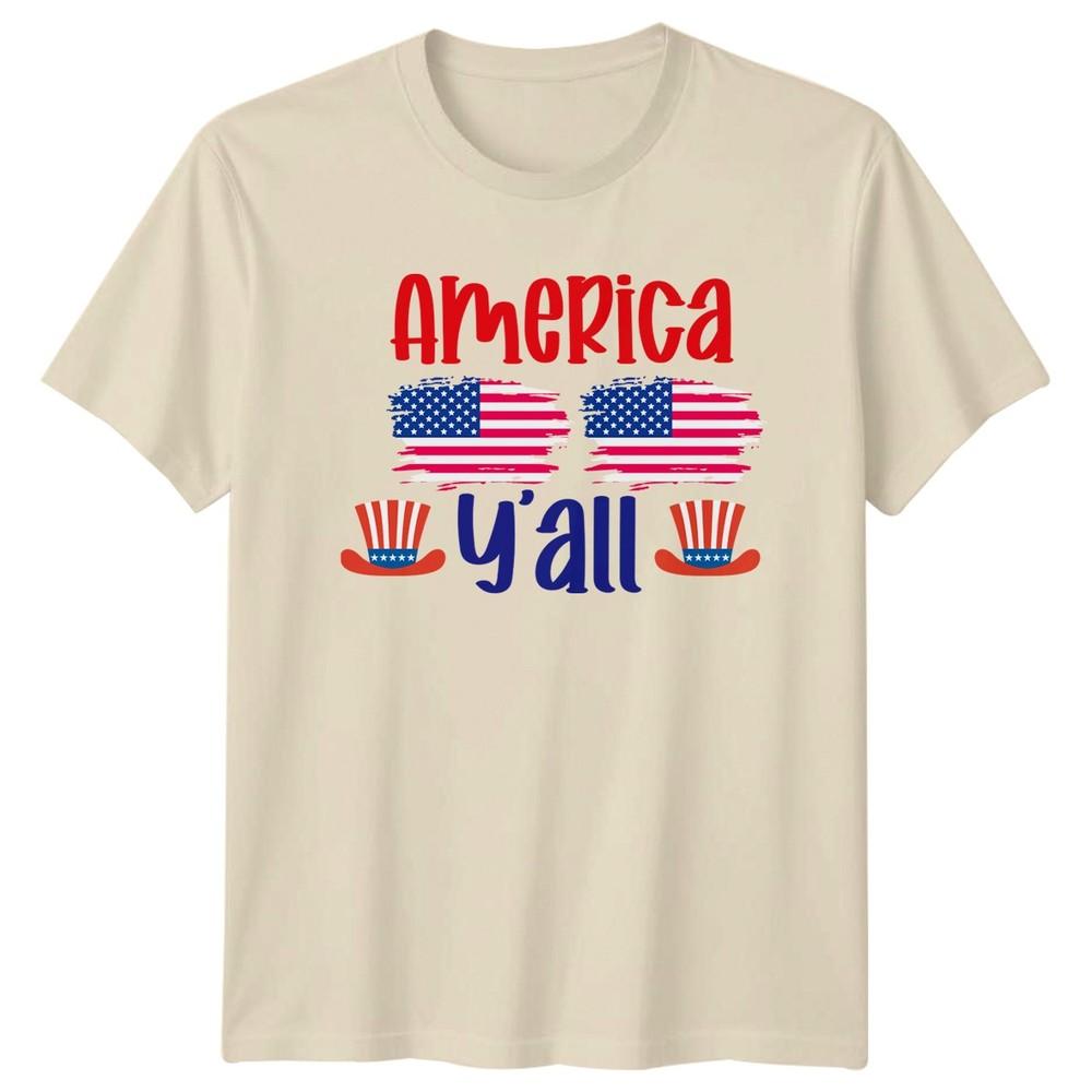 America Yall Fourth Of July Patriotism Unisexs TShirt Unisexs Graphic Tee