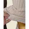 American vintage Lapel High Elastic Sunken Stripe Short Knitted Top + Slim fit Thread Trousers Fashion Cards Two-piece Set