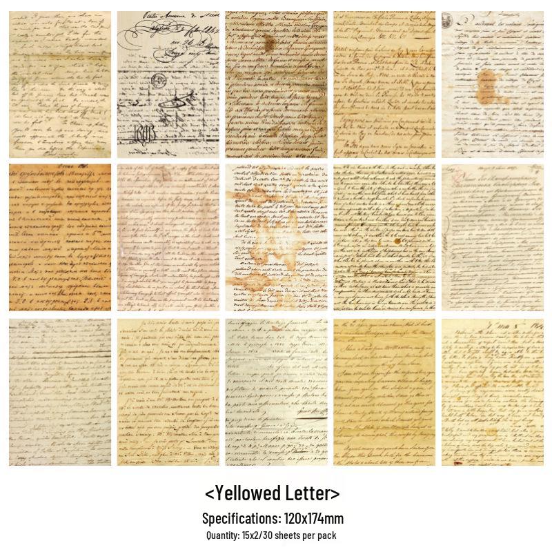 Yan You Meisu Cai Zhi Retro Artistic Message Paper - Classical Series, 30 Sheets, 6 Styles