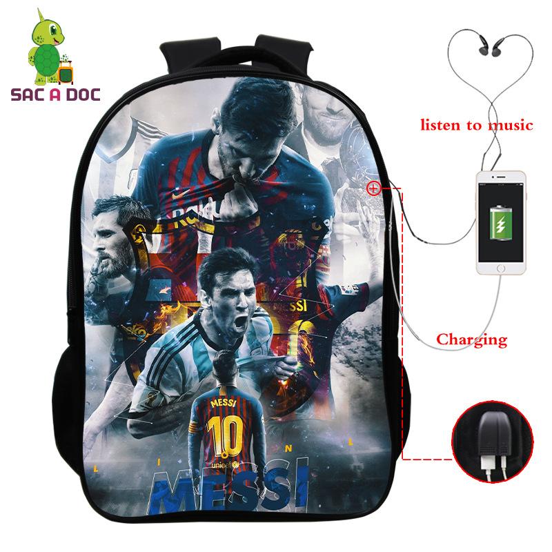 3D Digital Printed Backpack With Usb Full Color Backpack