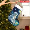 Christmas Decoration Fireplace Hanging Stocking A Single Piece of Starry Sky-Themed Christmas Stocking Featuring a Polar