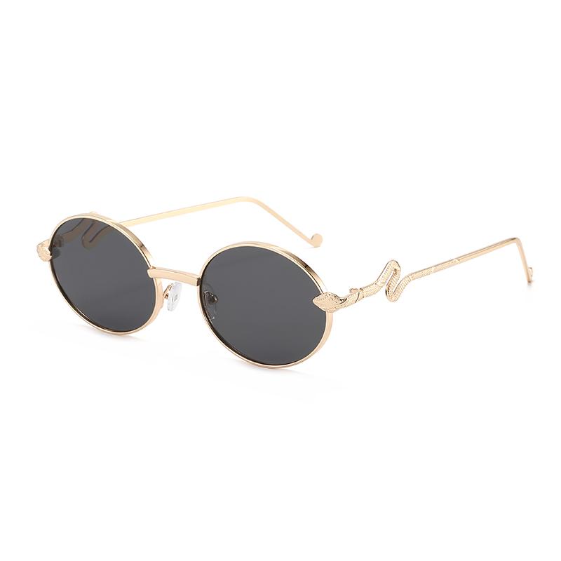 

Advanced round metal sunglasses for men and women fashion trendy sunscreen sunshade glasses outdoor UV resistant Eyewear C1