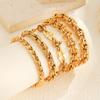 Classic Handmade Bracelet for Women,Gold Plated Stainless Steel Weaving Twist Chain Bracelets,Fashion Jewelry Mother's Day Gift
