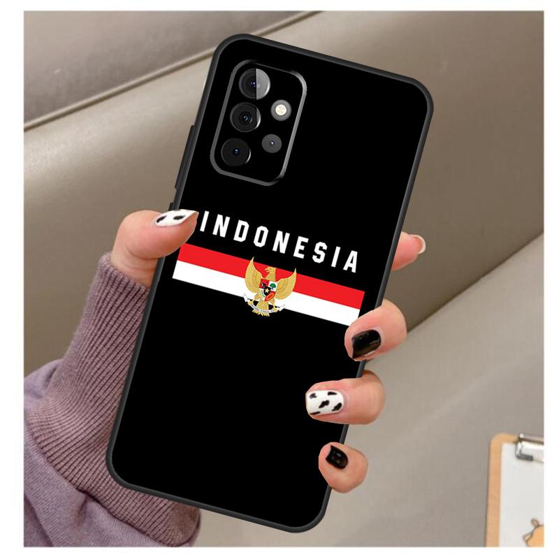 Indonesia Passport Flag Map Case For Samsung Galaxy A33 A13 A53 A34 A54 A14 A15 A16 A26 A36 A56 A12 A32 A52 A06 A35 A55