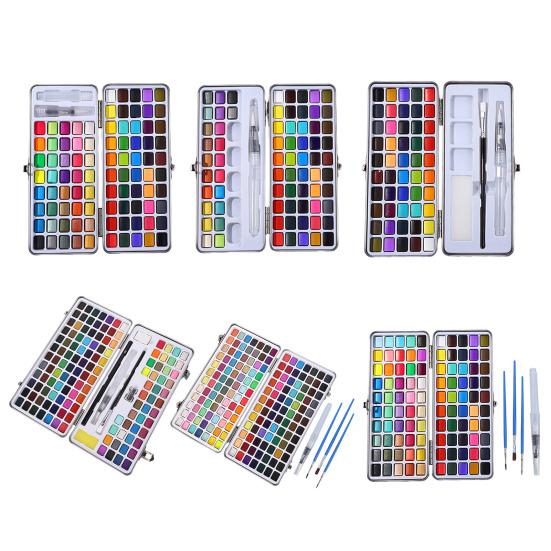Watercolor Paint Set with Brush Portable Boxed Paints Set Pocket Artist Watercolor
