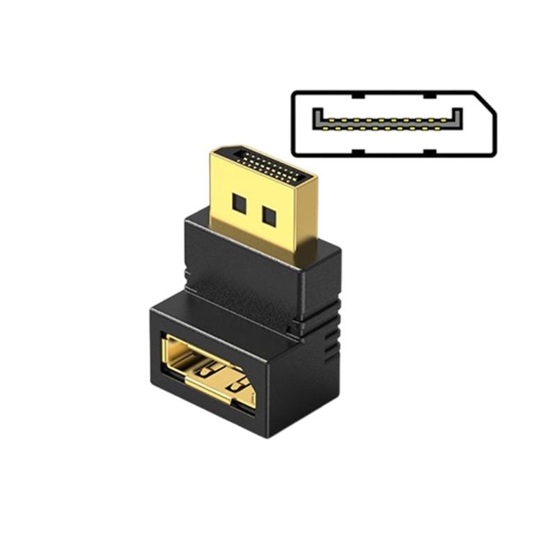 Professional 8K  90 Degree Adapter Converter Connector Male to Female Video for Laptop Monitor Projectors