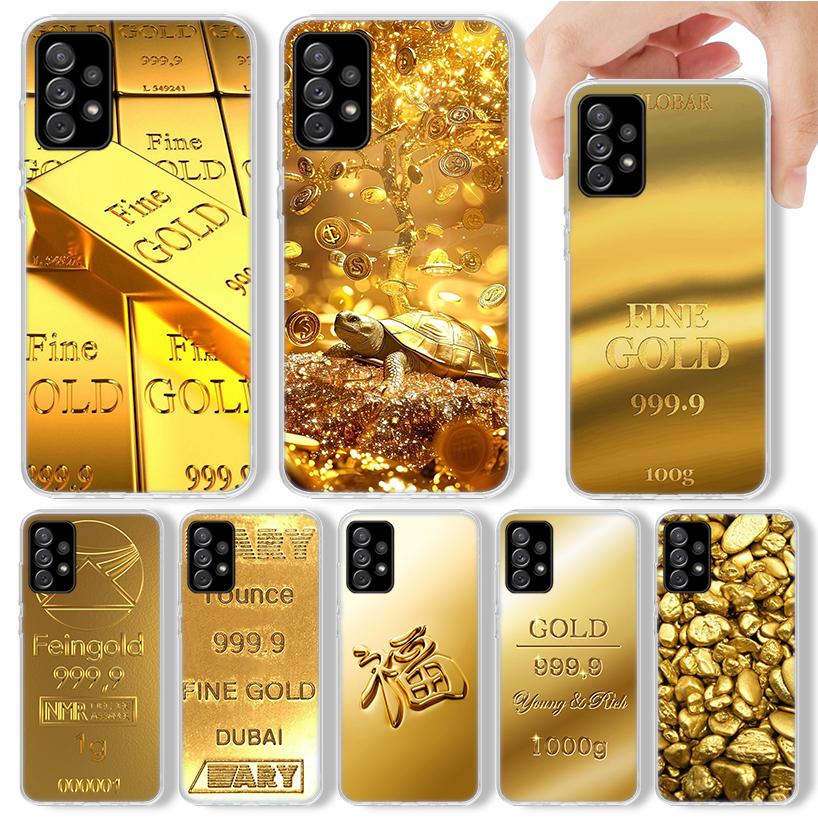 Fine Gold Pattern Printing Phone Case For Samsung Galaxy A51 A50S A71 A70 A41 A31 A21S A10 A20E A30 A40 A6 A7 A8 + A9 Soft Shell