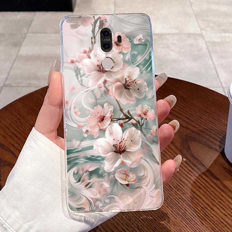 Jelly Casing For Huawei Mate 9 Coque Funda Clear Silicone Soft TPU Back Cover Cute Cat Rabbit Heart Protective Case Capa