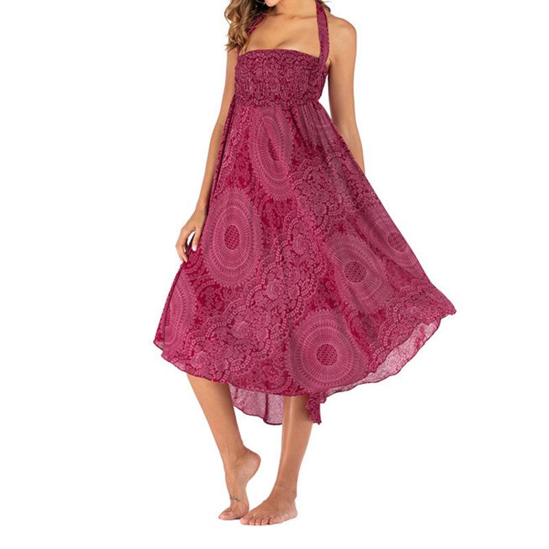 Bohemian Cross-Border Beach Dress: Thai-European-American Style, Two-Wear with Large Hem