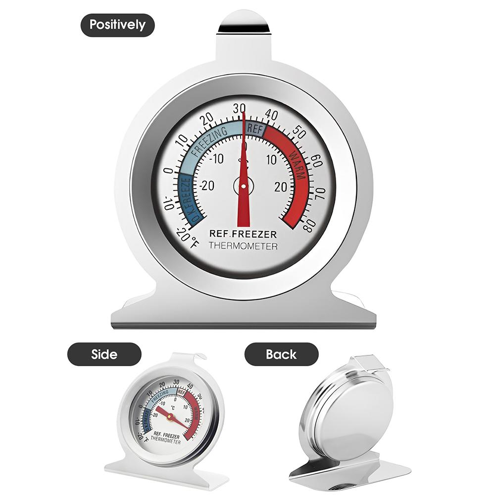 Freezer Thermometers -30~30°C -20~80°F Stainless Steel Fridge Large Dial Gauge Mini ThermoMeters for Refrigerator Cooler