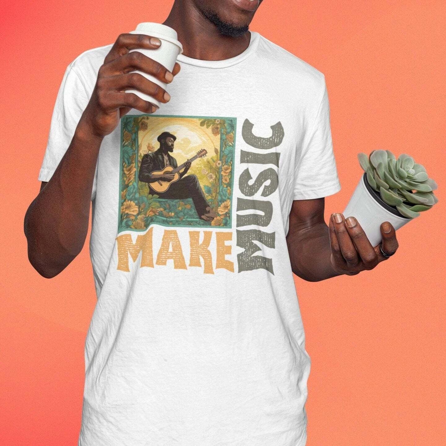 Jazz Guitarist Shirt, Jazz Guitar Player L