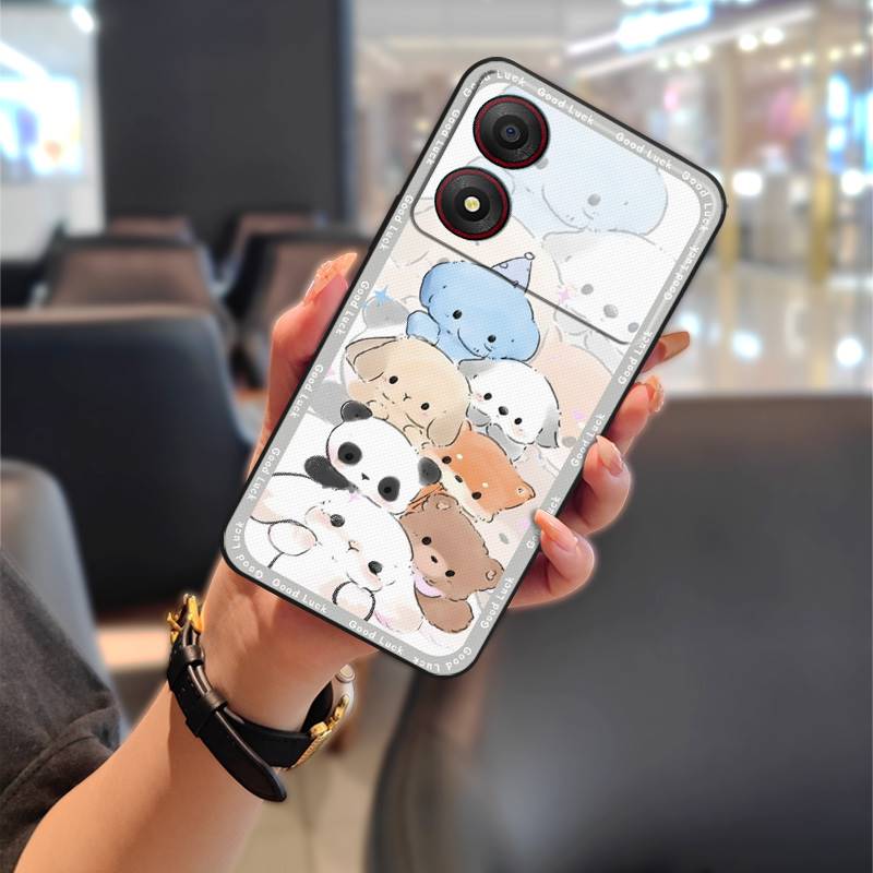 Cute Back Cover Phone Case For ZTE Blade A34 Full Wrap Phone Pouch Anti-dust Anti-knock Graffiti Fashion Design Cartoon