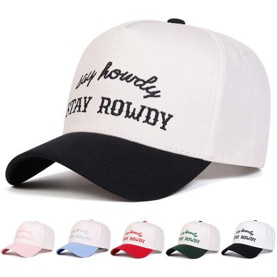 Unisex Stay Rowdy Letter Embroidery Baseball Caps Outdoor Adjustable Spring And Autumn Casual Sunscreen Hat