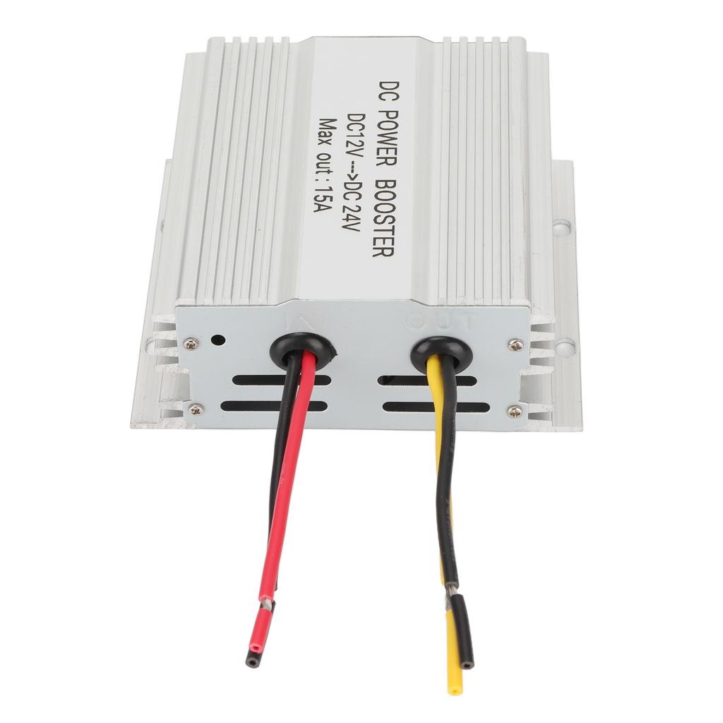 DC 12V to 24V Car Booster 15A 360W Aluminium Alloy Housing DC 12V to 24V Safe Stable DC Power Booster for Car Truck