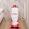 Polyester Toilet Seat Cover DIY Toilet Cover Set New Bathroom Mat  Christmas