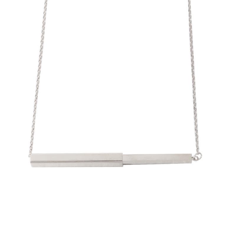3D Telescopic Titanium Steel Necklace with Hidden Matryoshka Doll Engravable Pendants
