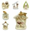 Christian Jesus Christ Family Figurine Xmas Scene Decor Nativity Family Sculpture  Church