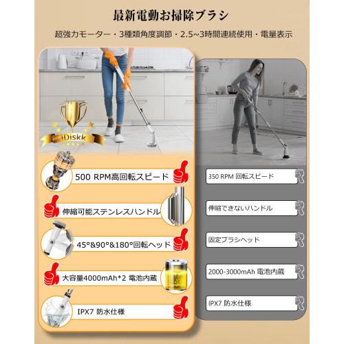 [2024 Latest Electric Cleaning Brush with Super Powerful Motor, 3 Adjustable Angle Settings, 2.5 Hours of Continuous Use, and Battery Level Indicator]