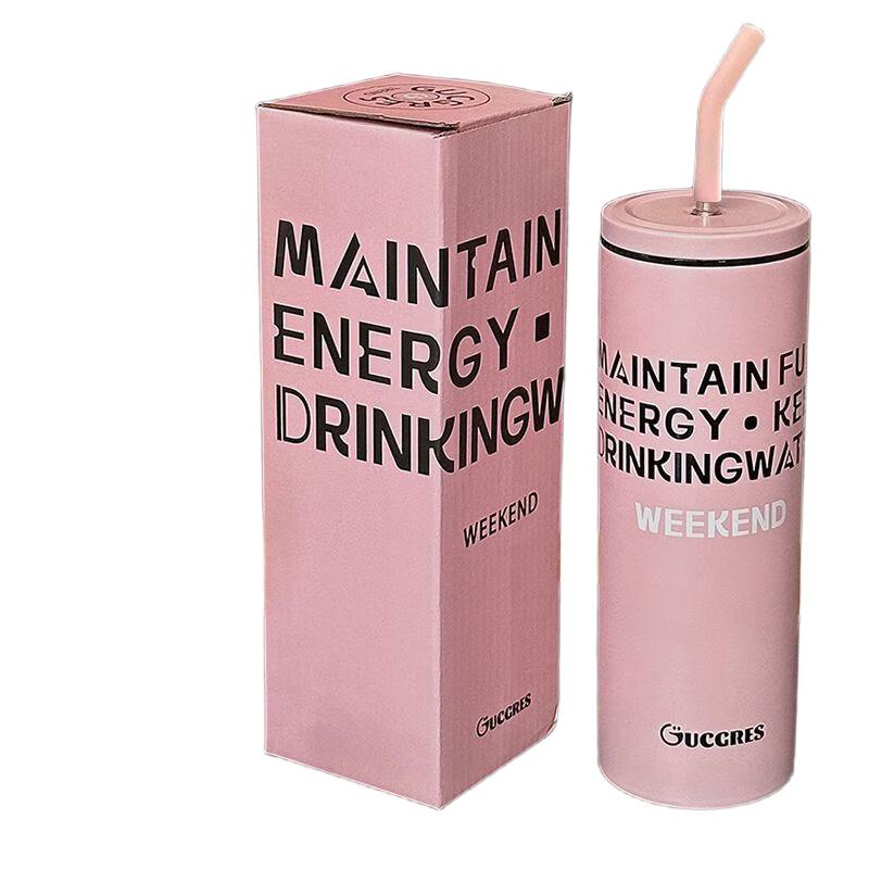 ZISIZ Portable Stainless Steel Insulated Straw Cup