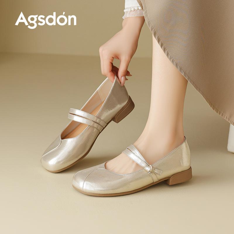 Augustine Mary Jane shoes single shoes women's 2025 new summer wear with skirt sandals soft sole one pedal