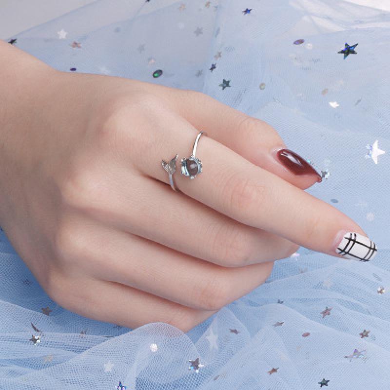 Mermaid Foam Adjustable Fishtail Ring - Women's Fashion Jewelry 2025