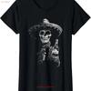 Vintage Skeleton Tequila Mexican Dia De Los Muertos Ladies Crewneck T Shirt Vintage Soft Comfortable Slightly Casual