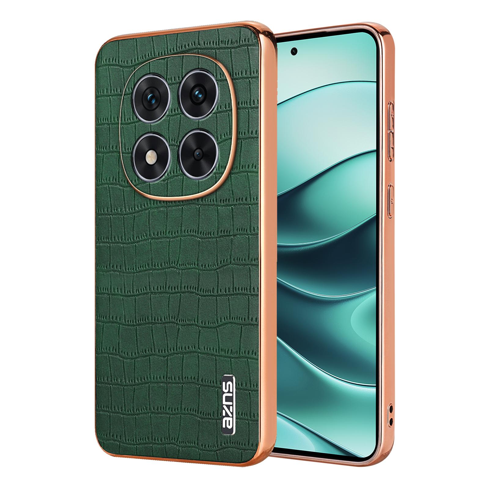 

AZNS For Xiaomi Redmi Note 14 Pro 5G/Poco X7 5G Case Electroplating Crocodile Texture PU+TPU Phone Cover C