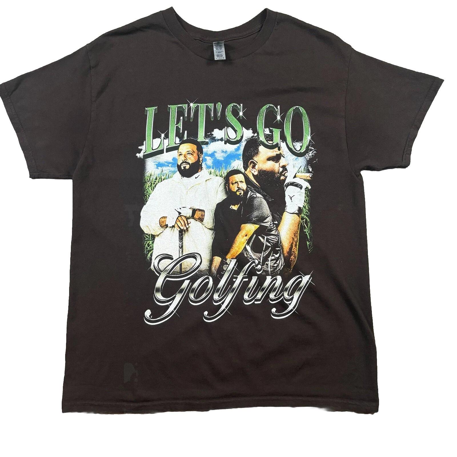 

DJ Khaled Shirt Mens Large Brown Let’s Go Golfing Short Sleeve Graphic Tee 2XL