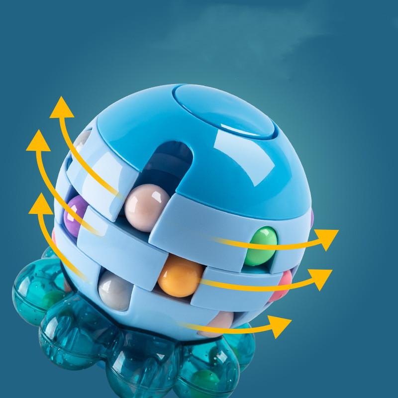Kids Magic Rotating Bean Cubes Adults Fingertip Fidget Stress Relief Game Professional Magic Cube Puzzle Toys For Children
