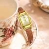 High-Value Small Sugar Cube Women'S Watch Niche High-End Belt Student Watch Fashion Saddle Shell Quartz Watch