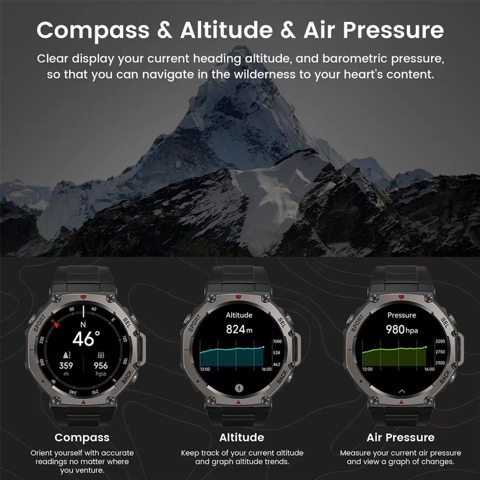 Brand-New Superior-Grade Outdoor Premium-Quality Gps First-Class Smart Superior-Grade Watch First-Class Men Top-Grade 143" Superior-Grade Amoled