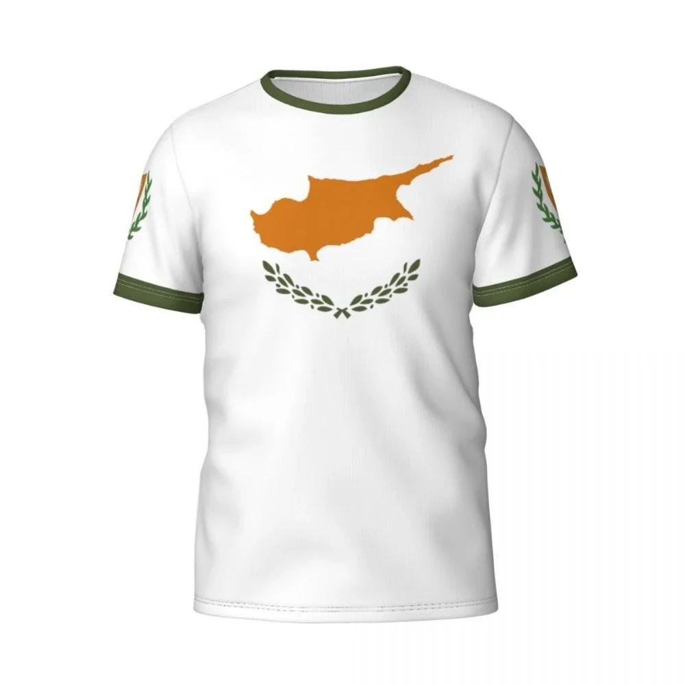 T-shirt Grafiche con Bandiera di Cipro Casula Sportiva T-shirt Stampata Squadra di Calcio Nuovi Top Trendy Estivi Maglia da Calcio Girocollo