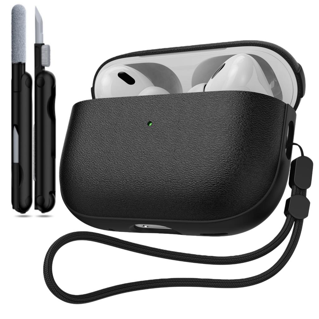 Nouveau Étui pour écouteurs AirPods Pro 3 Texture cuir Pour AirPods Pro 3ème génération Étui de protection avec cordon pour AirPods Pro3