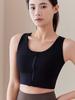 High-Impact Mesh Zipper Sports Bra with Integrated Chest Pad