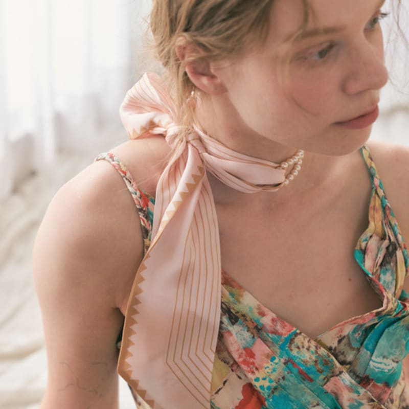 RaJu Line Twilly Silk Scarf_3 Color