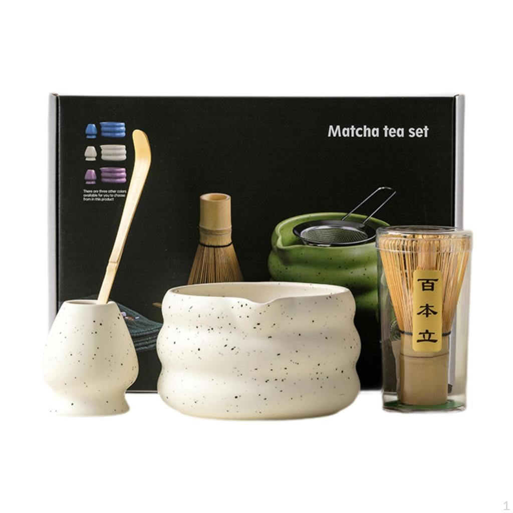 Ceramic Matcha Tools for Tea Ceremony Including Whisk And Scoop