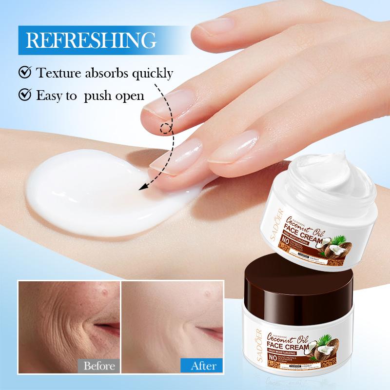 Kokosöl Feuchtigkeitsspendende Hautpflege Kombination SADOER Hydratisierende Feuchtigkeitsspendende Verjüngende Creme