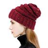 Damen Strickmütze aus Wolle für den Winter, Slouch-Beanie, Mütze, Skateboard