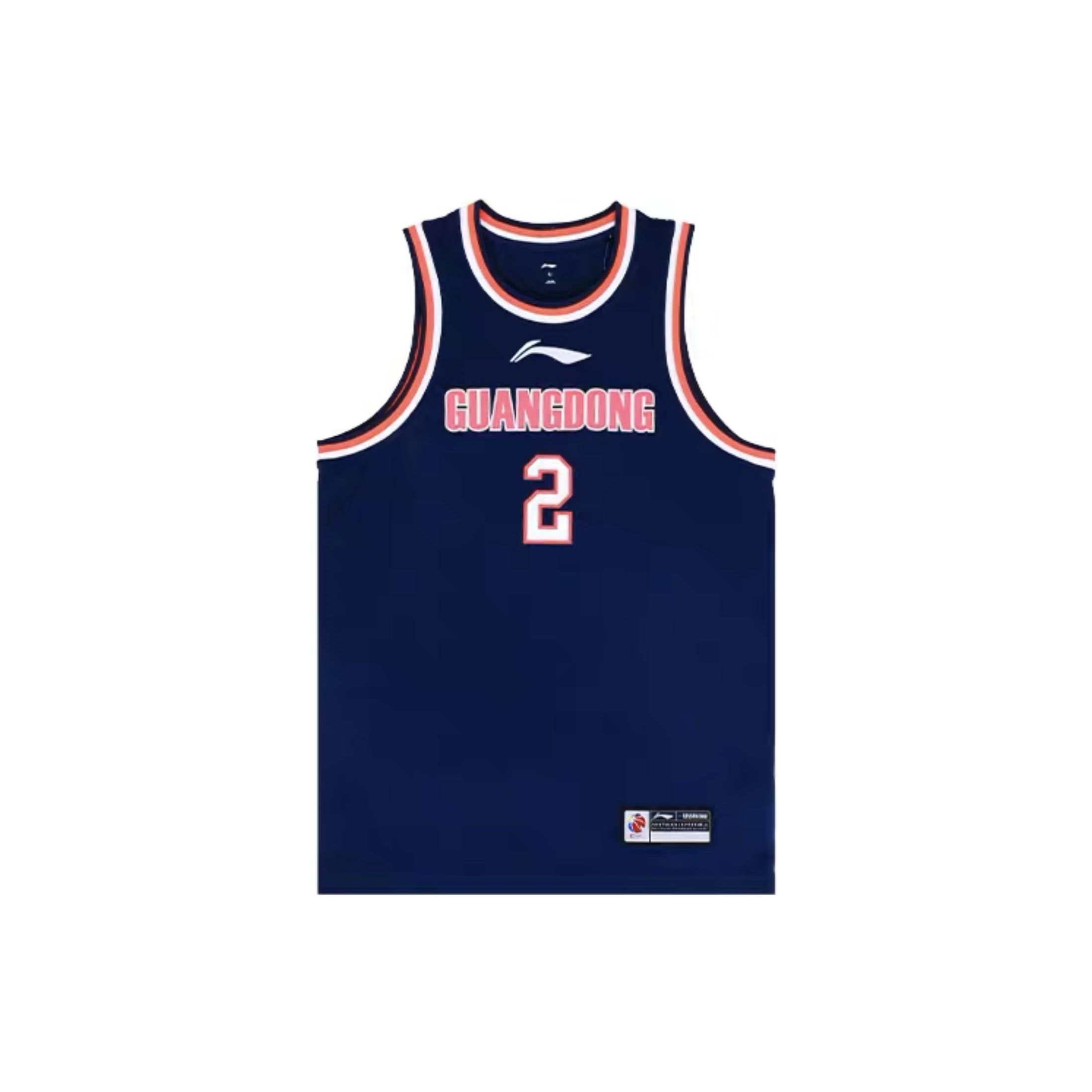 

Li Ning CBA Series 22 Season Guangdong Hongyuan Team Xu Jie Logo Письмо с принтом баскетбольная майка без рукавов Мужская майка синего цвета AAYS499-2 4XL