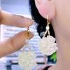 Chic Floral Dangle Earrings: Elegant and Trendy Women's Luxury Design