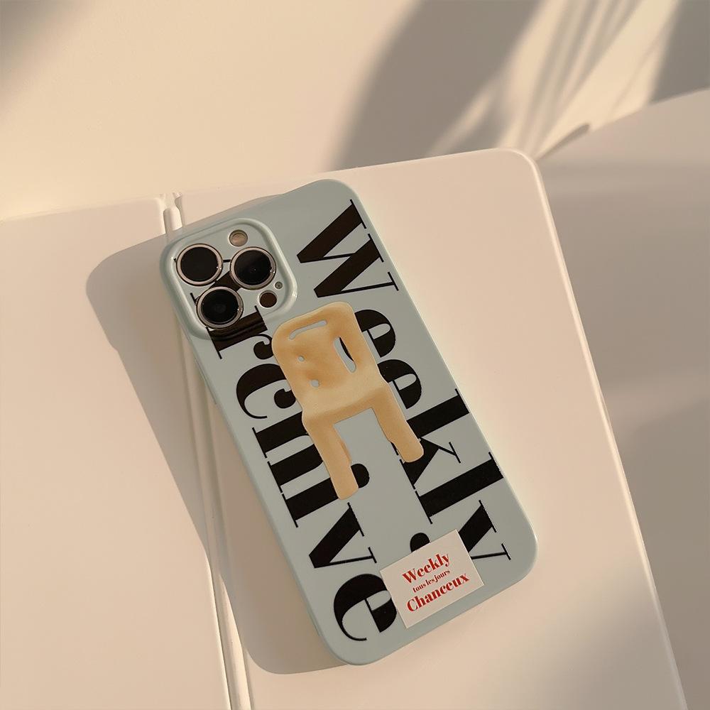 Niche Retro Ins Chair IPhone13 Suitable for Apple 14pro Max Mobile Phone Case 16 All Inclusive 15 Korean 12
