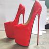 Crossdresser Stilettos Sexy 30cm Ultra Thin High Heels Pointed Toe Shoes Woman Waterproof 12 Inches Pumps Zapatos Mujer Big Size