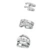 3Pcs U Shape Ear Clip Pearls and Crystals Combination Jewelry Versatile Stylish Decoration