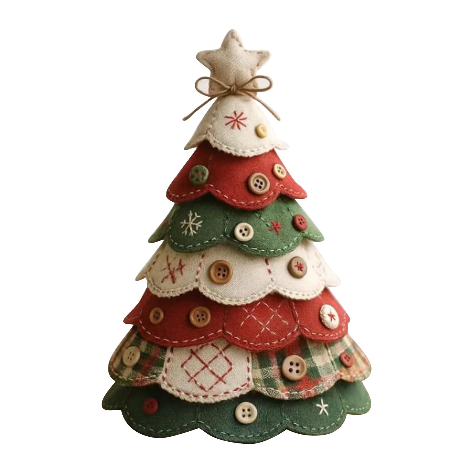 

Тканевое Рождественское Украшение, Ручной работы, Многослойные Цветные Тканевые Пуговицы-Украшения, Отличные Рождественские Парные Предметы One Size