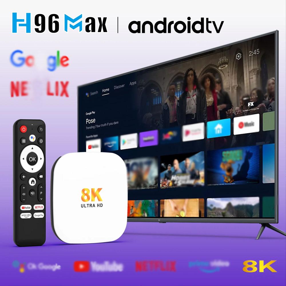 H96 MAX M2 Plus TV Box Android 14 RK3528 Chytrý TV Box Čtyřjádrový 8K HDR BT5.4 Wifi 6 Hlasový asistent Mediální přehrávač TV Set-Top Box
