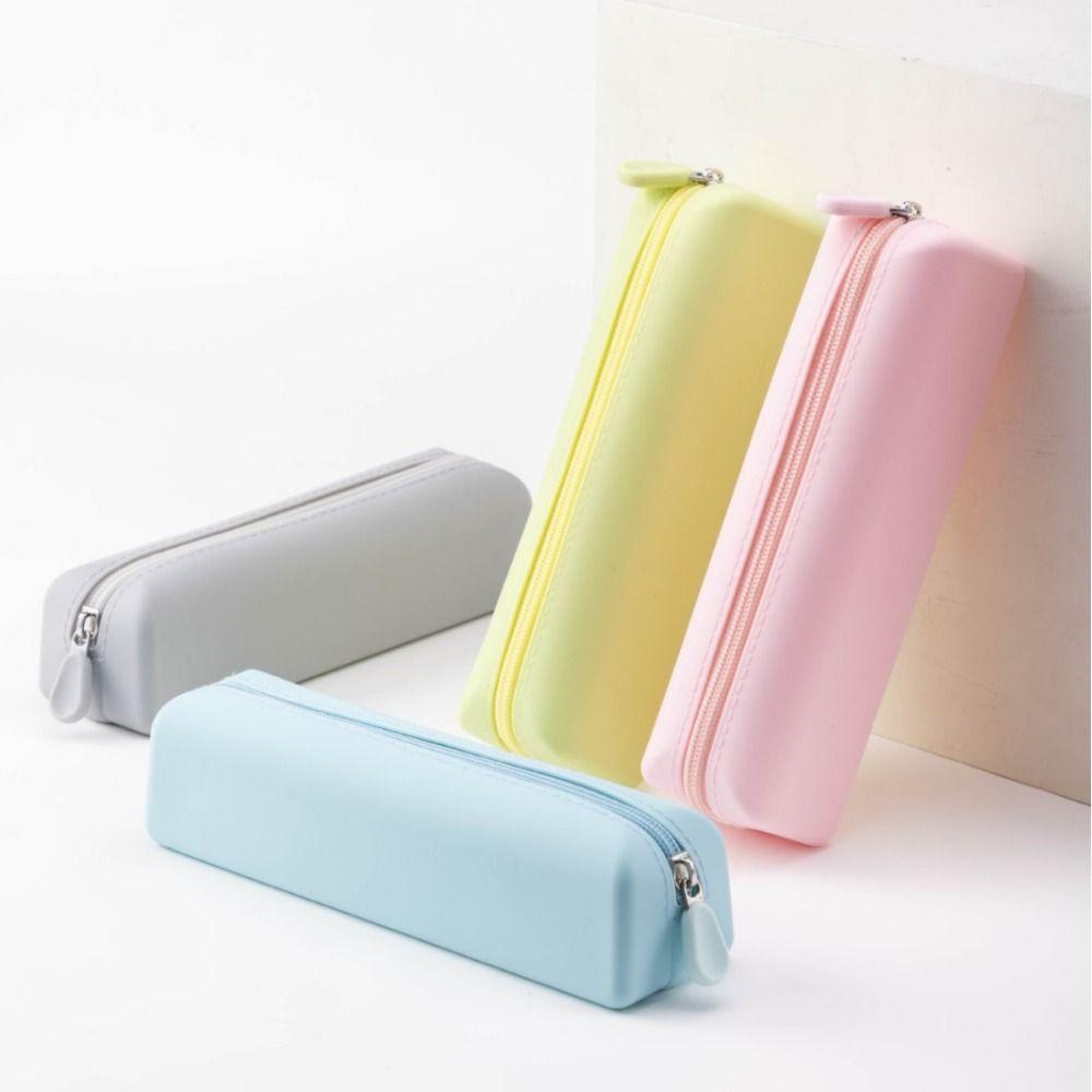 Large Capacity Pen Bag with Zipper Cosmetics Storage Bag Portable Pencil Case  Stationery