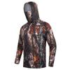 Mens UPF 50 Long Sleeve Sun Protection Fishing Shirt With Hood Face Cover Quick Dry Breathable Mesh Outdoor Performance