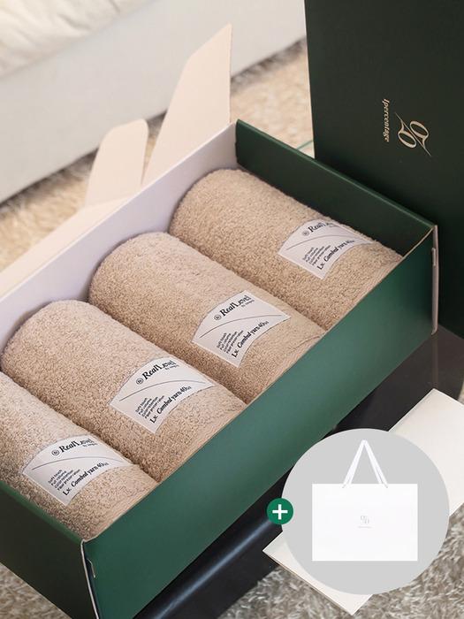 Songwol Towel 1 Percent Latte Hotel Towel 4P 40 count 210g Latte
