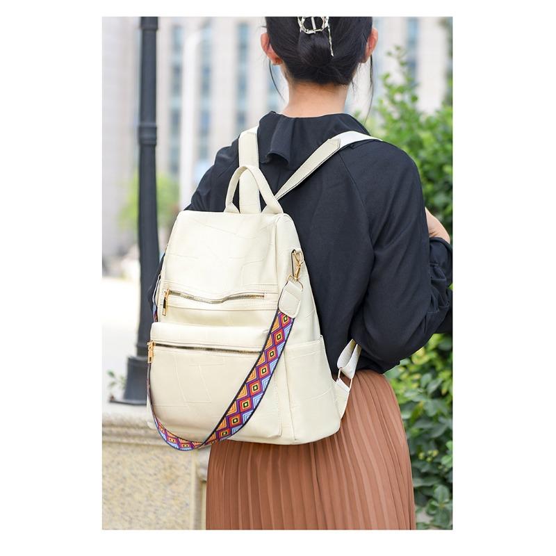 Soft Leather Capacity Casual Backpack