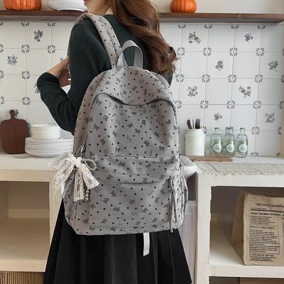 Schulranzen Frühling neu klein frisch bedruckter Rucksack hoher Wert süßes Mädchenherz Schleife Reise vielseitig kleiner Rucksack